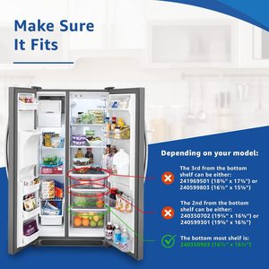 Tapa para Bandeja Inferior de Refrigerador Compatible con Frigidaire, Modelo 240350903, Accesorio de Plástico para Refrigerador Doméstico, Nuevo - Product Image 3