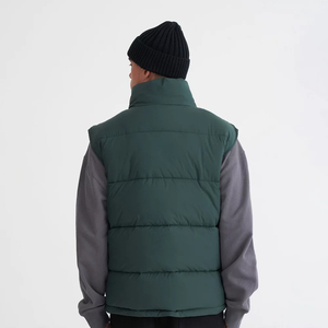 Alta calidad invierno cálido personalizado tamaño grande Casual suelto sólido sin mangas cuello mandarín ecológico hombres chaleco acolchado - Product Image 2