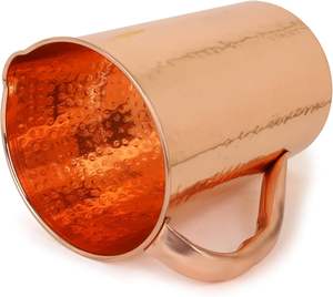 Jarra de cobre artesanal beneficiosa Ayurveda de diseño Vintage duradera y elegante para uso de almacenamiento de agua de la India - Product Image 6