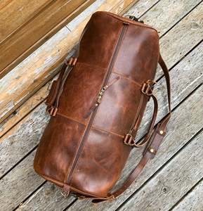 ALW Wholesale Genuine <b>Leather</b> Weekender <b>Duffle</b> Luggage <b>Bags</b> Custom Luxury Traveling Duffel <b>Bags</b> Made Real Full Grain <b>Leather</b> - Product Image 6