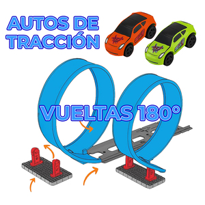 Pista da Corsa in Plastica con 180 Curve, Circuito Costruibile che Sfida la Gravità - Product Image 2