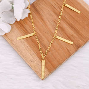 Collar Clásico de Latón Chapado en Oro Amarillo Hecho a Mano con Cadena de Eslabones para Mujer, Estilo Boho, Regalo para Ella - Product Image 6