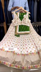 Blanco Lehenga Choli Fancy Designer Lehenga Choli Ropa de fiesta Lehenga Choli para ropa de mujer - Product Image 5