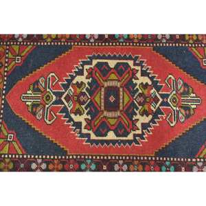 Turkish Kilim Patchwork Rug 1.8 X 3.6ft <b>Red</b> Black Flat Weave Eco Friendly <b>Wool</b> Latex Backing Hallway Rectangle Dining Room Model - Product Image 5