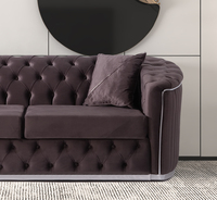 Ensemble de canapés Chesterfield modernes de luxe Sevilla, structure en bois massif, meubles de salon, taille personnalisable, canapé-lit gonflable