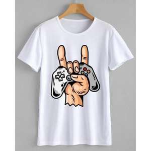 Camiseta Oversize de Moda, 100% Poliéster Tejido, Estampado Personalizado, para Niños y Niñas, Cómoda, Corte Regular, Manga Corta - Product Image 4