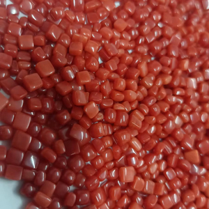 Piedra preciosa de Coral de forma cuadrada de calidad AAA 4x4mm Piedra preciosa calibrada de Coral rojo Piedra preciosa de cabujón de Coral pulido Calidad AAA - Product Image 1