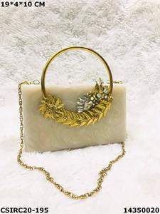 Designer Main de Soirée Nuptiale Résine Embrayage Cum Dames Sling Bag | Fabriqués À La Main Designer Résine Embrayages Sac - Product Image 3