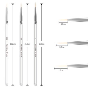 Vente en gros de stylos pour ongles acrylique transparent à long manche stylo de peinture set de stylos pour ongles - Product Image 2