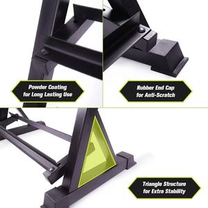 VIGFIT Équipement de fitness en gros : Support de rangement multi-niveaux réglable à 3 niveaux pour 15 paires d'haltères hexagonales en caoutchouc - Product Image 3