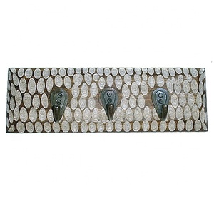 Double patère moderne vintage en bois de manguier massif et métal avec design décoratif pour la décoration intérieure, cadeaux de Noël - Product Image 4