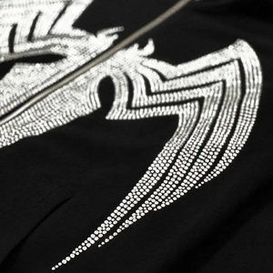 Basics, coton mélangé pur coton matériel Heavyweight Puff Print Hoodie avec et sans strass Hommes Hoodies Service OEM - Product Image 2