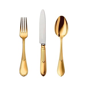 ชุดเครื่องใช้บนโต๊ะอาหาร3ชิ้นสแตนเลสเหมาะสำหรับโต๊ะอาหารในห้องครัวบ้านคาเฟ่ใช้ช้อนส้อมชุบทองด้ามจับมีดีไซน์ที่ดีที่สุด - Product Image 3