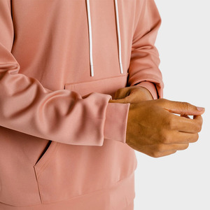 Survêtement pour homme, manches longues, design pull-over, logo personnalisé et service OEM, avec capuche et poches latérales avec cordon de serrage - Product Image 3