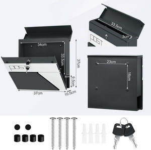 Vente en gros de boîte aux lettres murale moderne de style américain en acier inoxydable galvanisé appartement intelligent articles minimalistes pour la maison OEM ODM Tediton - Product Image 5