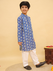 Ethnic Indian Boys Kurta <b>Pyjama</b> Set Kids Traditional Cotton Wedding Festival Wear in India Traditional Ethnic - Product Image 3