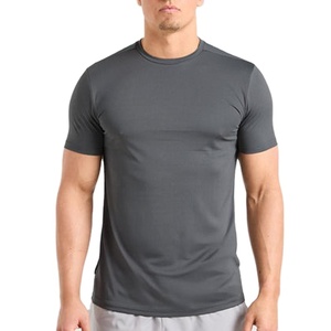 T-shirt à manches courtes de haute qualité, coupe ajustée, t-shirt uni personnalisé, logo imprimé, t-shirt respirant pour homme, 100% coton - Product Image 1