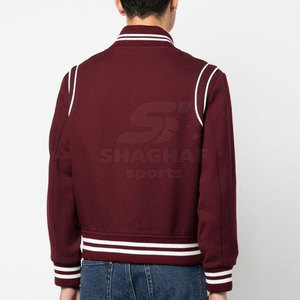 เสื้อแจ็คเก็ต Letterman แบบสั่งทำพิเศษ ผลิตจากผ้าฝ้ายผสมที่ทนทาน เหมาะสำหรับโรงเรียน ชมรม และทีม - Product Image 4