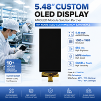 Layar OLED FHD 5,48 Inci dengan Antarmuka MIPI, Kecerahan Tinggi 650nit, Layar ONCELL untuk Perangkat Genggam Kontrol Cerdas