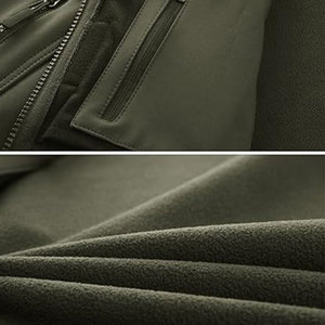 Veste Softshell d'Hiver pour Hommes Nouveau Design Personnalisé Coupe-Vent en Laine Style High Street Zip-Up - Product Image 6