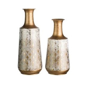 Florero de artesanía pulido de plata moderna, jarra de flores de recipiente de Metal transparente con forma personalizada para mesa de cena de hoteles - Product Image 2