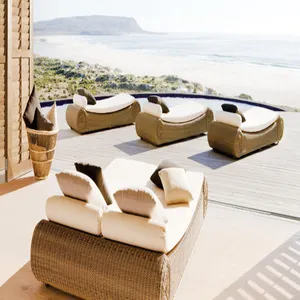 户外沙滩游泳池折叠休闲椅日光浴藤条定制阳光现代家具颜色特征重量产地