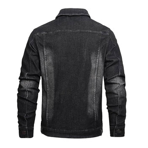 Winter <b>Jacket</b> <b>Men</b> Wear Long Sleeve Covered With Button Best Selling Stylish Black Color <b>Denim</b> Jean <b>Jacket</b> - Product Image 2