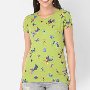 Vente chaude T-shirts Femmes Tendance T-shirts Pour Femmes T-shirts Personnalisé T-shirt Femmes Tee Fabriqué En Fournisseur Indien - Product Image 1