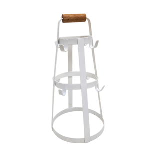 Porte-gobelet de cuisine en bois de manguier et fer couleur noire et naturelle porte-gobelet de canapé pour décoration de cuisine support de rangement - Product Image 3