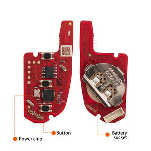 欧盟发货 5 件/批 Xhorse XKKF05EN 第二代有线遥控钥匙刀形翻盖式 <span class=keywords><strong>3</strong></span> 按钮 英文版 - Product Image 4
