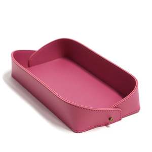 Versatile Leather Serving Trays For Multipurpose <b>Rack</b> With Deep Sides And Wide Base Designed For Holding <b>Drinks</b> Snacks Or Decor - Product Image 3