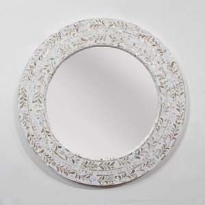 Premium Luxury Eco-Friendly Durable Bone Inlay <b>Round</b> Wall <b>Mirror</b> Handmade Artisan Home Decor - Product Image 6