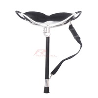 Canne de siège de marche pliante canne multifonctionnelle avec chaise confortable matériau durable fournisseur en gros personnes âgées en plein air