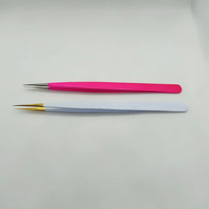 Ensemble de pinces à épiler pour extensions de cils en acier inoxydable personnalisées de qualité supérieure, poignée confortable, non magnétique, antistatique - Product Image 2