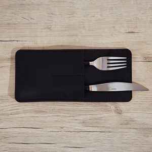 Estuche Enrollable para Cubiertos de Cuero Duradero de Lujo Personalizado, Estuche de Almacenamiento de Utensilios Impermeable y Resistente a los Golpes para Eventos de Catering al por Mayor - Product Image 1