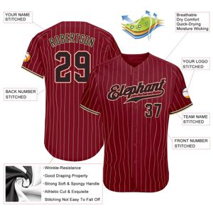 Fabricant OEM personnalisé Maillot de baseball pour équipes personnalisé avec nom, numéro et logo de l'équipe personnalisés - Product Image 3