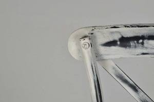 Chaise Macy en fer avec dessus en bois Design moderne portable pour chambre à coucher salon cuisine villa application d'atelier - Product Image 6