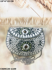 Artesanos indios hechos a mano Chic mosaico embragues de noche para mujeres accesorio esencial para fiestas y ocasiones especiales - Product Image 3