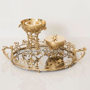 Ensemble de brûleurs Bakhoor en métal de nouvelle conception pour la décoration de la maison et les parfums Brûleur d'encens arabe du Moyen-Orient tendance pour parfum - Product Image 1