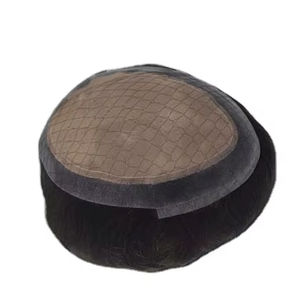 Perruque toupet en cheveux humains 100% soie Pro Remy Virgin Raw Taz Indian Hair - Product Image 3