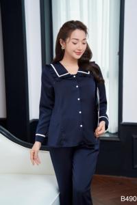 Minimalist Breathable Pearl Silk Maternity Set Soft and Comfortable Fabric for Expectant Mothers-B490 - Product Image 2