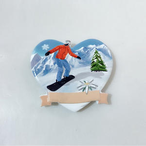 Logo personnalisé Résine Impression Cadeau de Voyage Européenne Neige Montagne Ski <span class=keywords><strong>Andorre</strong></span> Souvenir Aimant de Réfrigérateur - Product Image 4