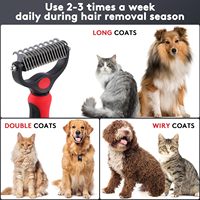 Brosse à poils pour chiens à poils longs et chats, simple, pour démêler les poils, démêler les nœuds, les poils emmêlés, les nœuds de fourrure, sans nœuds