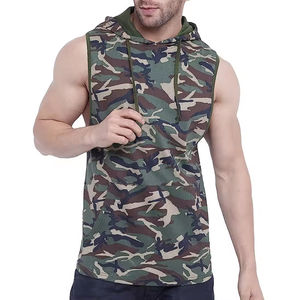 Wholesale Custom Heavyweight Washed <b>Men's</b> <b>Sleeveless</b> Hoodie Good Quality Street Wear - Product Image 1