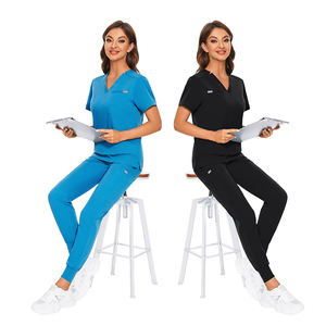 Ensemble d'uniformes de travail personnalisés pour femmes et hommes, ensembles d'uniformes de travail pour infirmières, ensembles d'uniformes unisexes, vente en gros, polyester et élasthanne, mode, soins infirmiers - Product Image 4