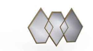 Luxe Moroccan Sunburst Mirror, una pieza hecha a mano inspirada en el espejo con forma de triángulo de diseño tradicional marroquí - Product Image 3