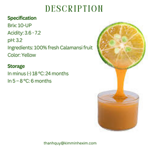 Calamansi sans sucre/Kumquat purée de jus concentré emballé en vrac jus de fruits et légumes - Product Image 2