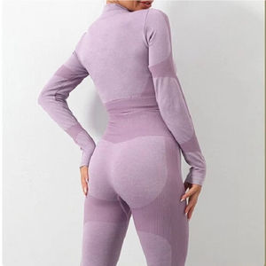 Women's Plus Size Seamless Yoga <b>Leggings</b> Set for Impact <b>Gym</b> <b>Scrunch</b> Butt Elastic Waist <b>Legging</b> with Bra Solid Pattern Options - Product Image 3