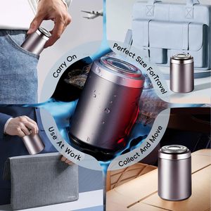 Afeitadora Eléctrica Portátil Recargable por USB, Impermeable IPX7, Mini Afeitadora de Bolsillo con Cuchillas Individuales y Dobles, Afeitadora Rotatoria - Product Image 1
