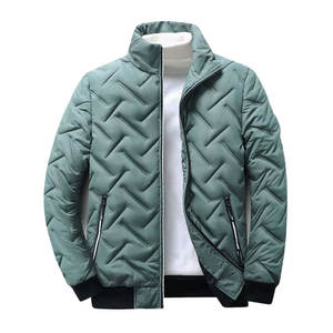 Chaqueta Acolchada Transpirable de Secado Rápido para Hombre con Diseño de Costuras Personalizadas, Cuello Alto y Cierre de Cremallera, Abrigo Cálido para Invierno - Product Image 6